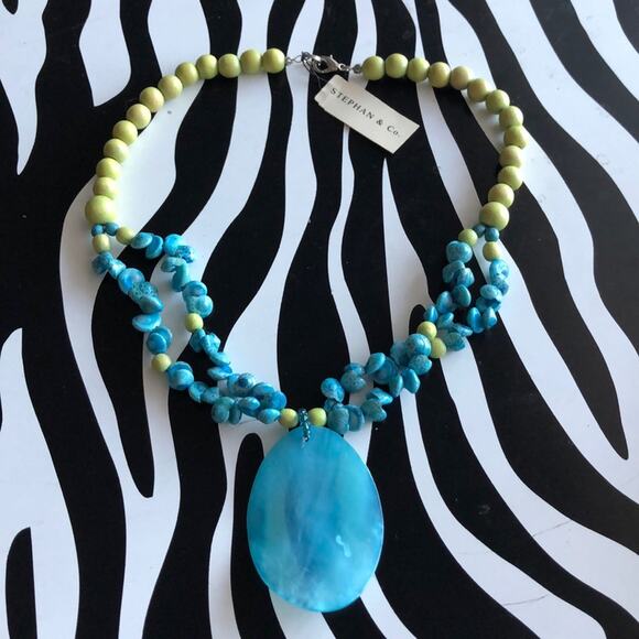 3 for $30 Stephan & Co. Blue and Green Necklace - Picture 5 of 5